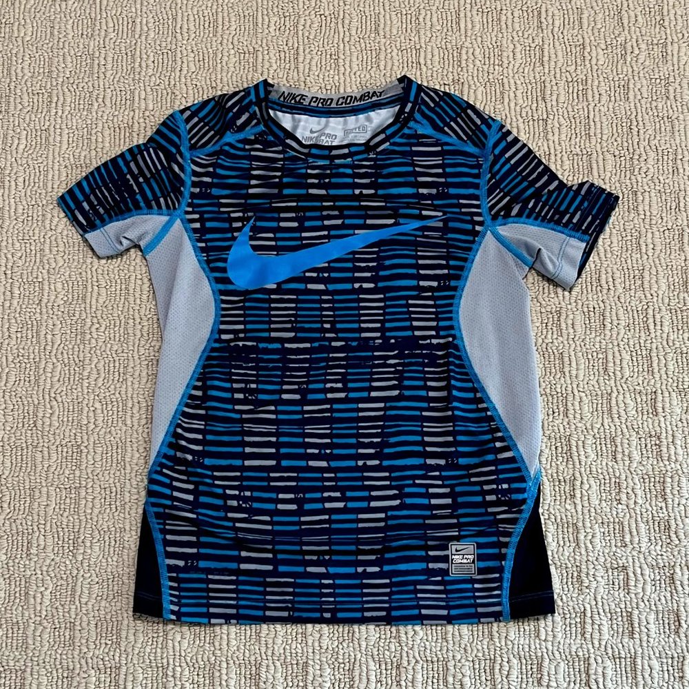 Boys Nike Pro Combat Dri-Fit Shirt - XS